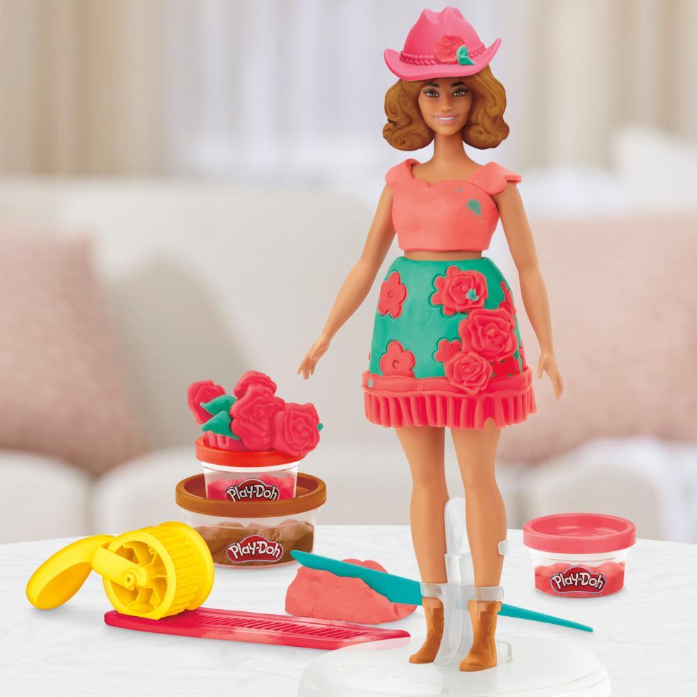Play-Doh Barbie Florals and Fringe Doll Set - Image 9