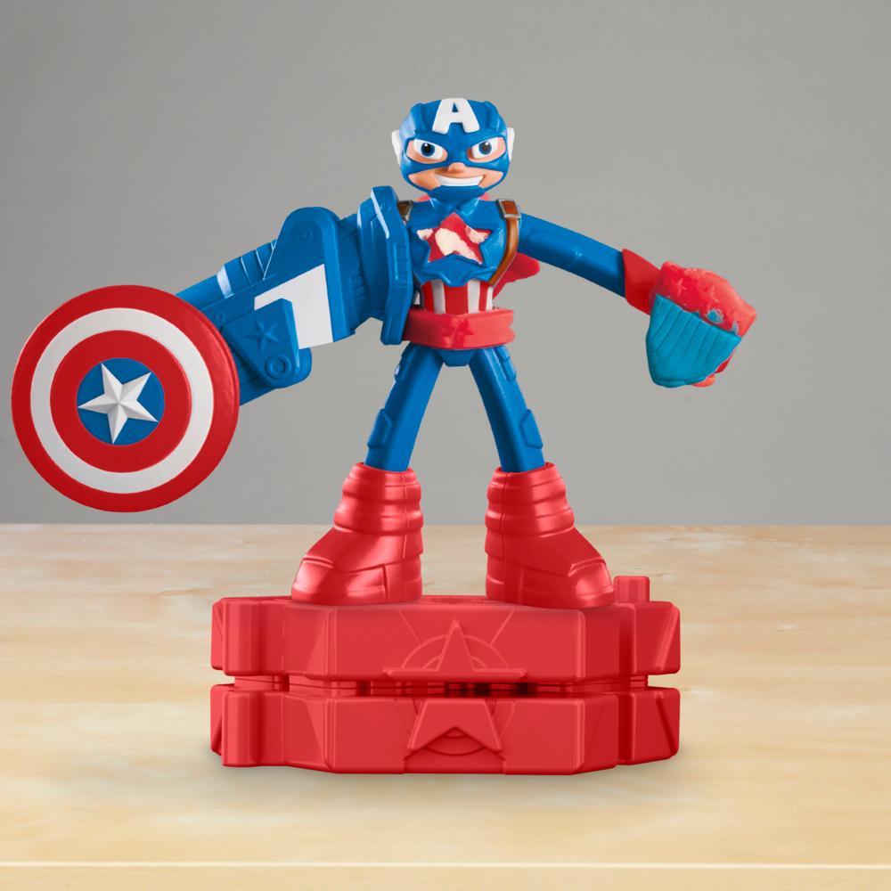 Play-Doh Marvel Captain America Stamping Shield Action Figure Super Hero Toy for Kids 4 - Image 5