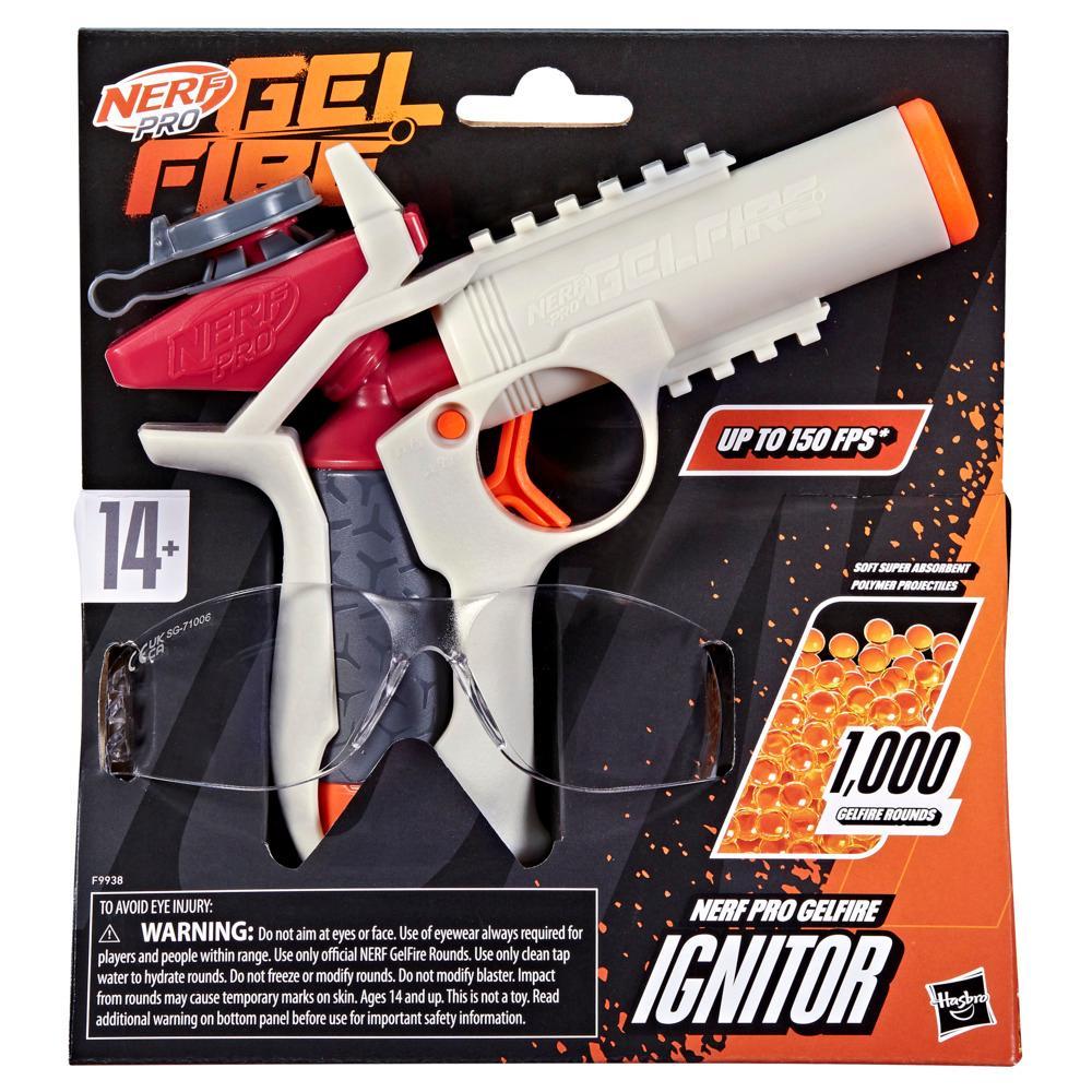 Nerf Pro Gelfire Ignitor Blaster 1000 Gelfire Rounds 60 Round Capacity T-Pull Priming Eyewear - Image 7