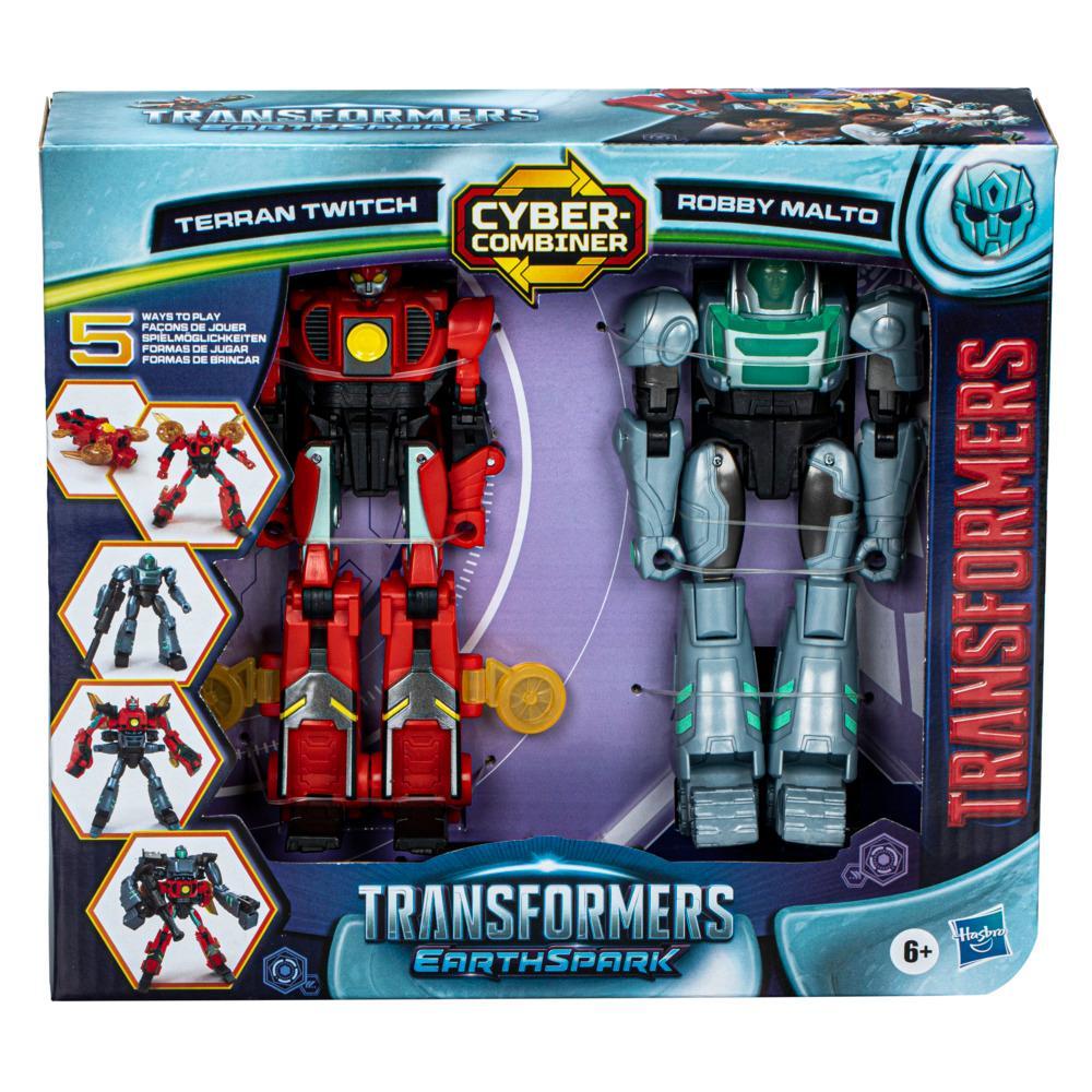 Transformers Toys EarthSpark Cyber-Combiner Terran Twitch and Robby Malto Action Figures - Image 7