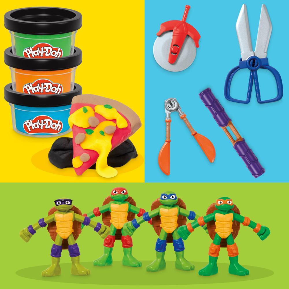 Play-Doh Teenage Mutant Ninja Turtles Cowabunga Creations Bendy 4 Inch Action Figures Set Kids Arts Crafts TMNT Toys for Boys Girls 4 - Image 4