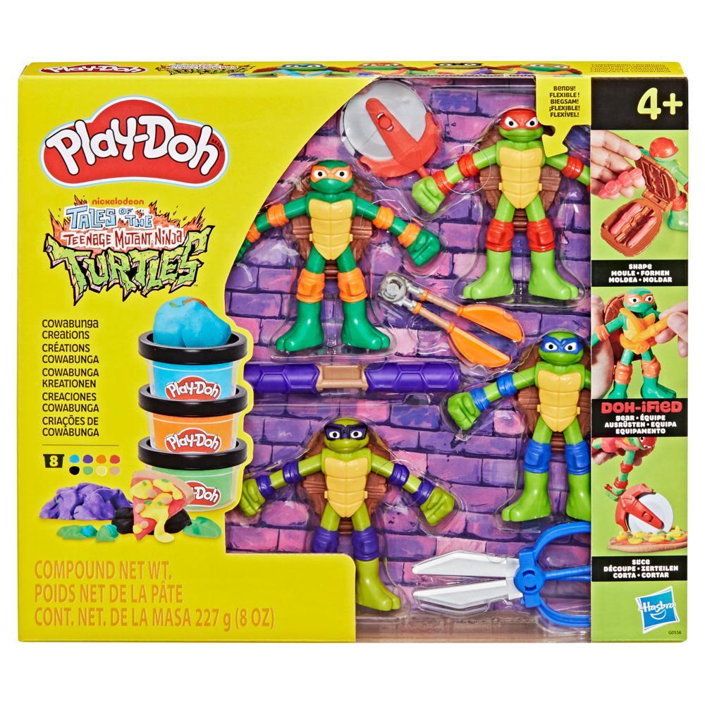 Play-Doh Teenage Mutant Ninja Turtles Cowabunga Creations Bendy 4 Inch Action Figures Set Kids Arts Crafts TMNT Toys for Boys Girls 4 - Image 7