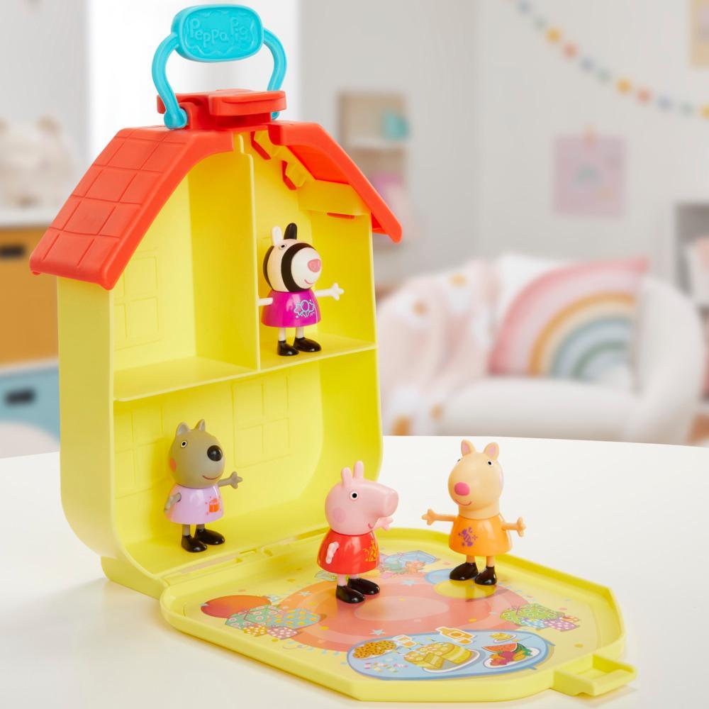 Peppa Pig Toys Peppas Party Carry Case Playset 4 Peppa Pig Figures Preschool Toys 3 - Image 3