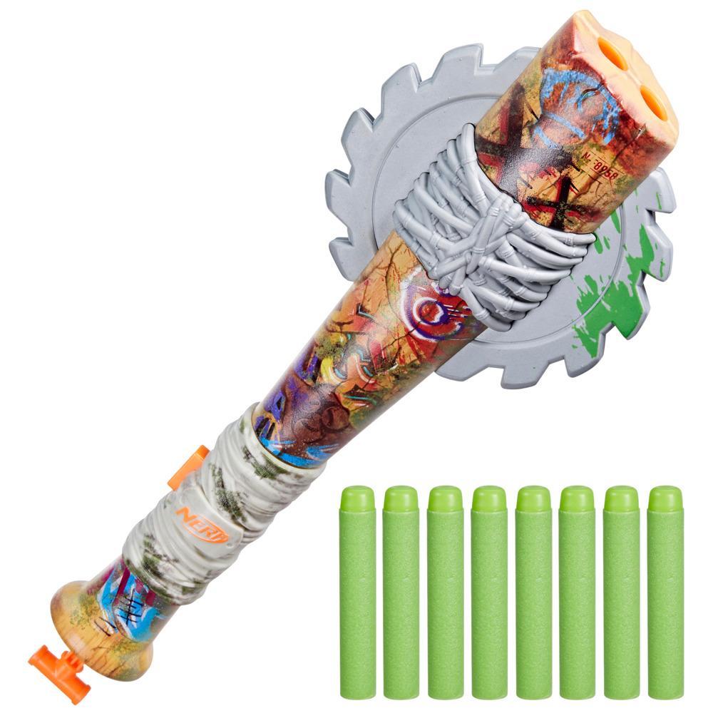 Nerf Zombie Strikeout Dart Blaster 8 Nerf Elite Darts Foam Blade Outdoor Games Ages 8 - Image 6