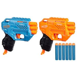 Nerf Elite 20 Trio Combo Pack Includes 2 Trio Nerf Blasters and 6 Nerf Elite Darts