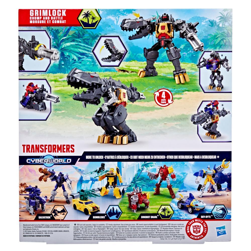 Transformers CYBERWORLD Grimlock Chomp Battle 9-Inch Action Figure Quick Change to Dino Mode Robot Toys for Boys and Girls 6 and Up - Image 8