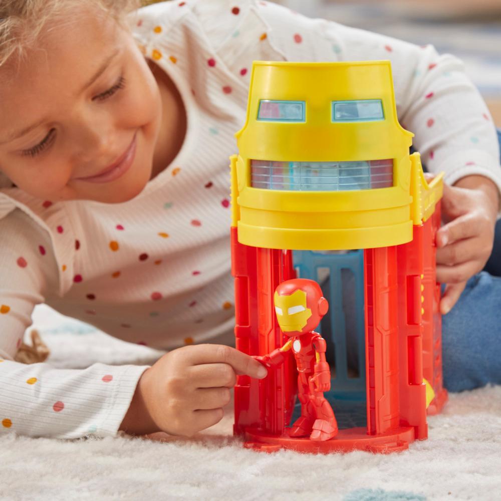 Marvel Spidey and His Amazing Friends Stark Tower Playset 4 Iron Man Figure Ages 3 - Image 3