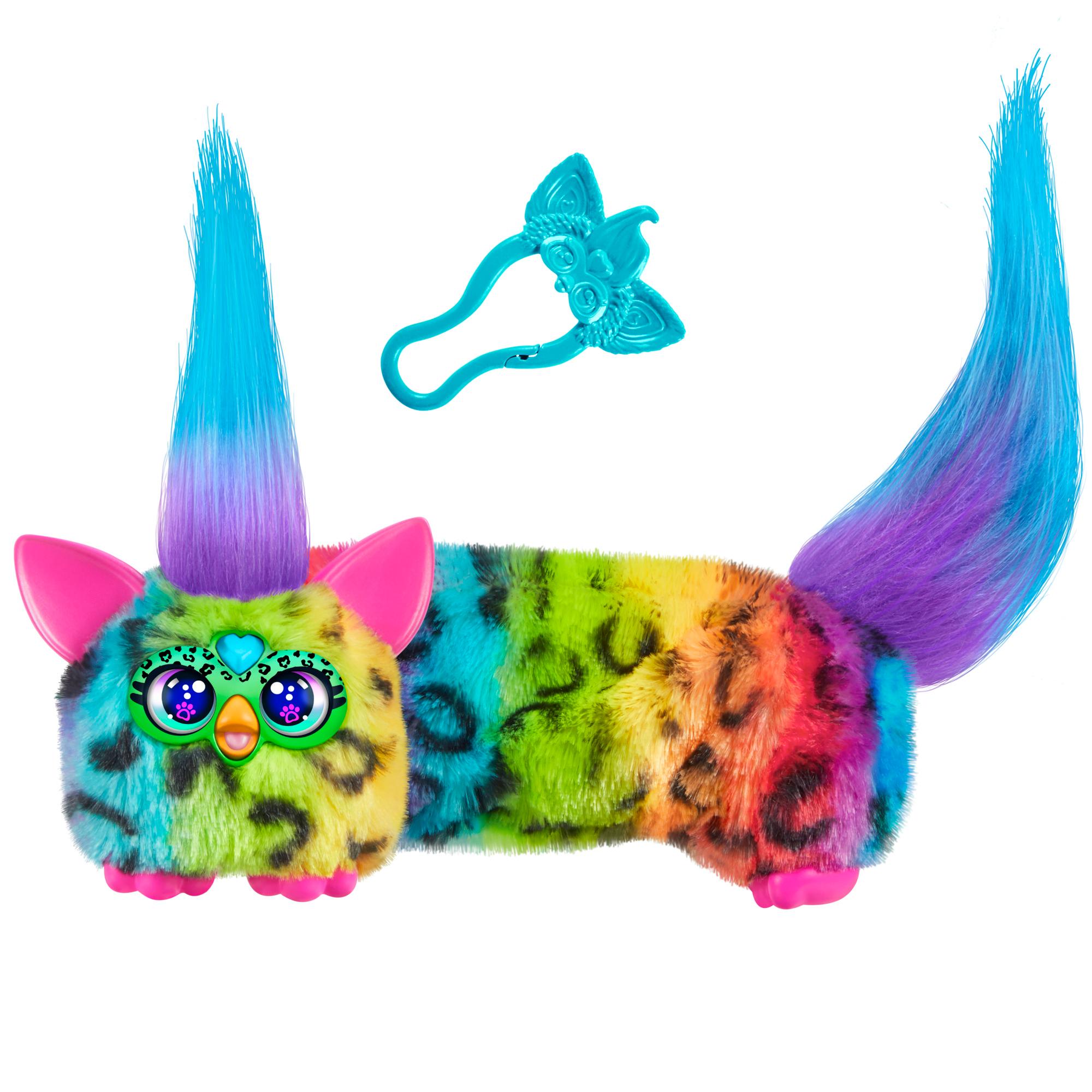 Furby DJ Furblets Rain-Bow-Kat Mini Electronic Plush Toy for Girls Boys 6