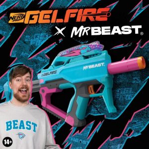 Nerf Pro Gelfire X MrBeast Blaster 20000 Gelfire Rounds Hopper Rechargeable Battery