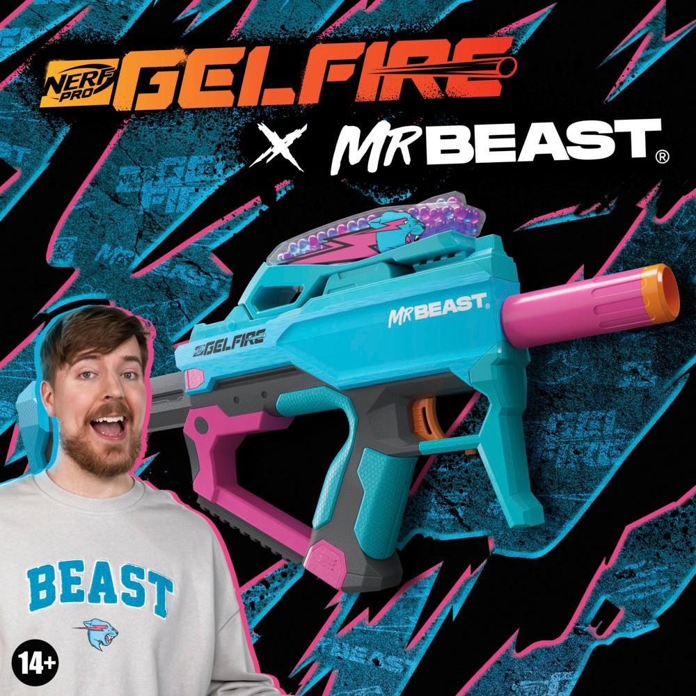Nerf Pro Gelfire X MrBeast Blaster 20000 Gelfire Rounds Hopper Rechargeable Battery