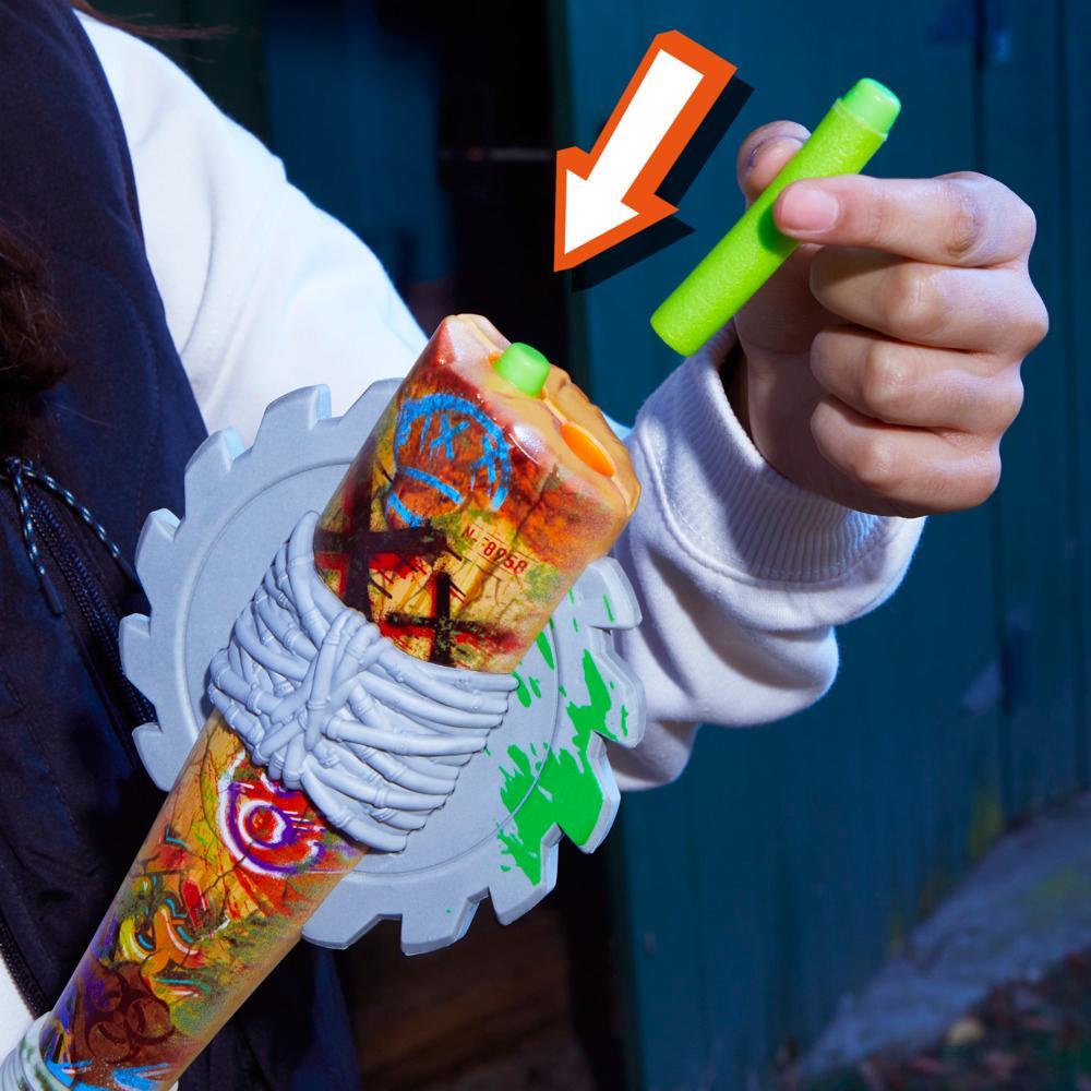 Nerf Zombie Strikeout Dart Blaster 8 Nerf Elite Darts Foam Blade Outdoor Games Ages 8 - Image 3
