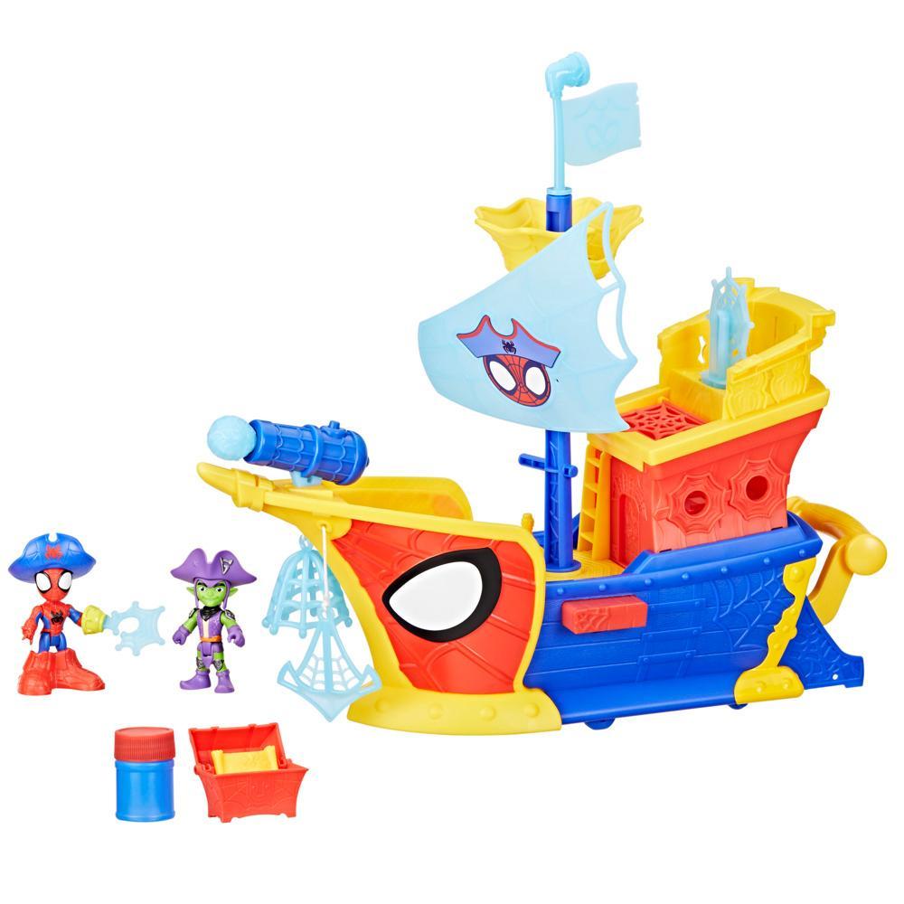 Marvel Spidey and his Amazing Friends Water-Webs Webs Ahoy Bubble Pirate Ship Toy - Image 6