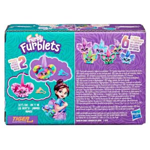 Furby Furblets 2-Pack Ray-Vee and Hip-Bop Mini Electronic Plush Toys