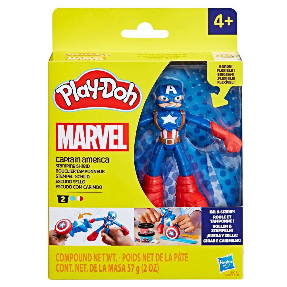 Play-Doh Marvel Captain America Stamping Shield Action Figure Super Hero Toy for Kids 4 - Image 7