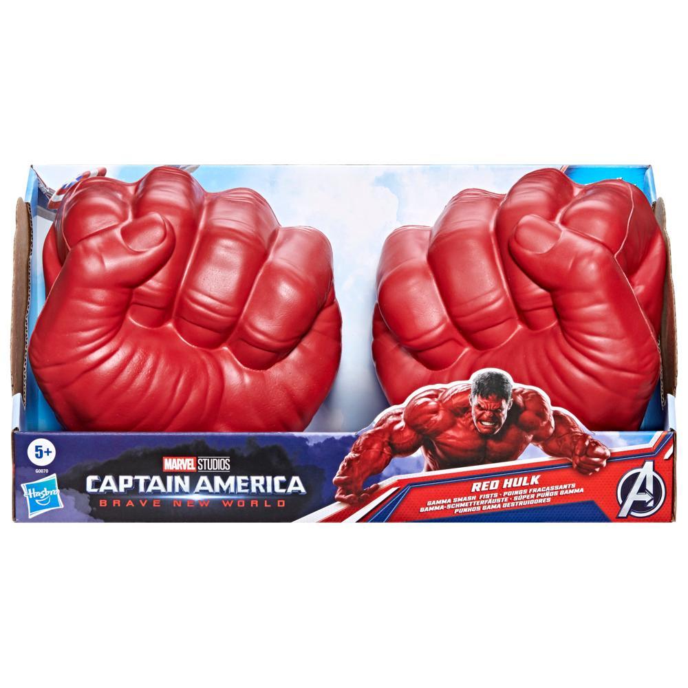 Marvel Avengers Captain America Brave New World Red Hulk Gamma Smash Fists Role Play Toys - Image 7