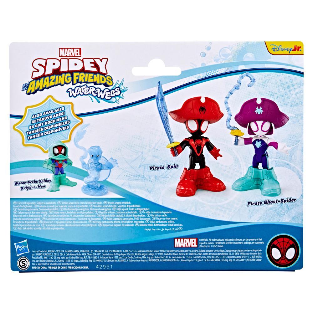 Marvel Spidey and his Amazing Friends Water-Webs Pirate Miles Spin Morales Pirate Ghost-Spider Action Figures Super Hero Toys Ages 3 - Image 8