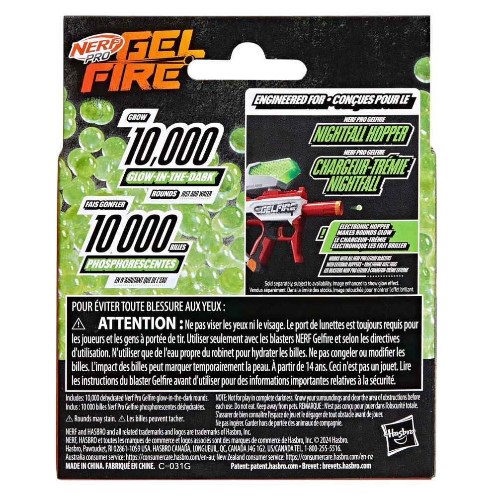 Nerf Pro Gelfire Glow in the Dark Rounds 10000 Rounds Ages 14 Up - Image 3