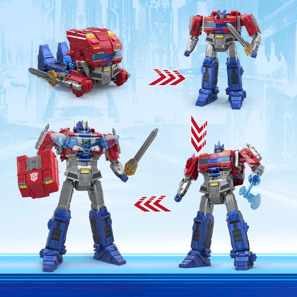 Transformers One Power Flip Optimus Prime Orion Pax Action Figure 10 Interactive Robot Toy Ages 6