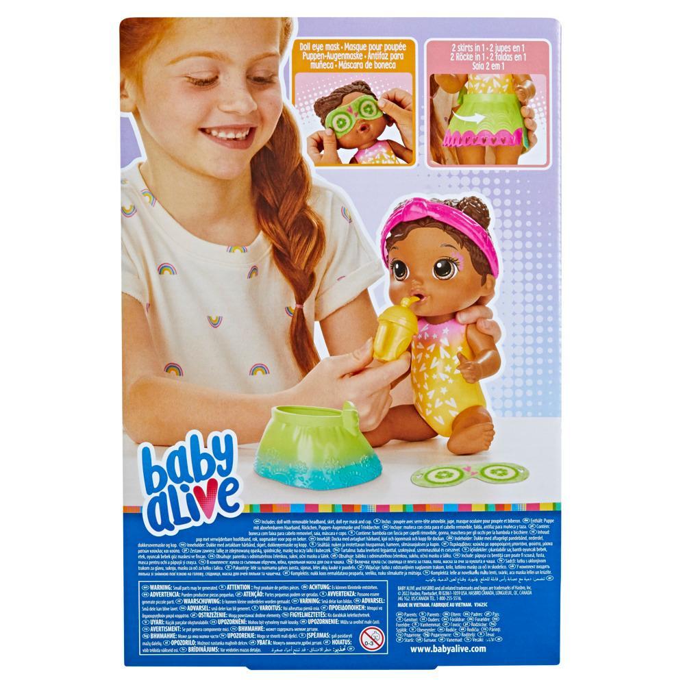Baby Alive Rainbow Spa Baby Doll 9-Inch Spa-Themed Toy for Kids Ages 3 and Up Black Hair - Image 3