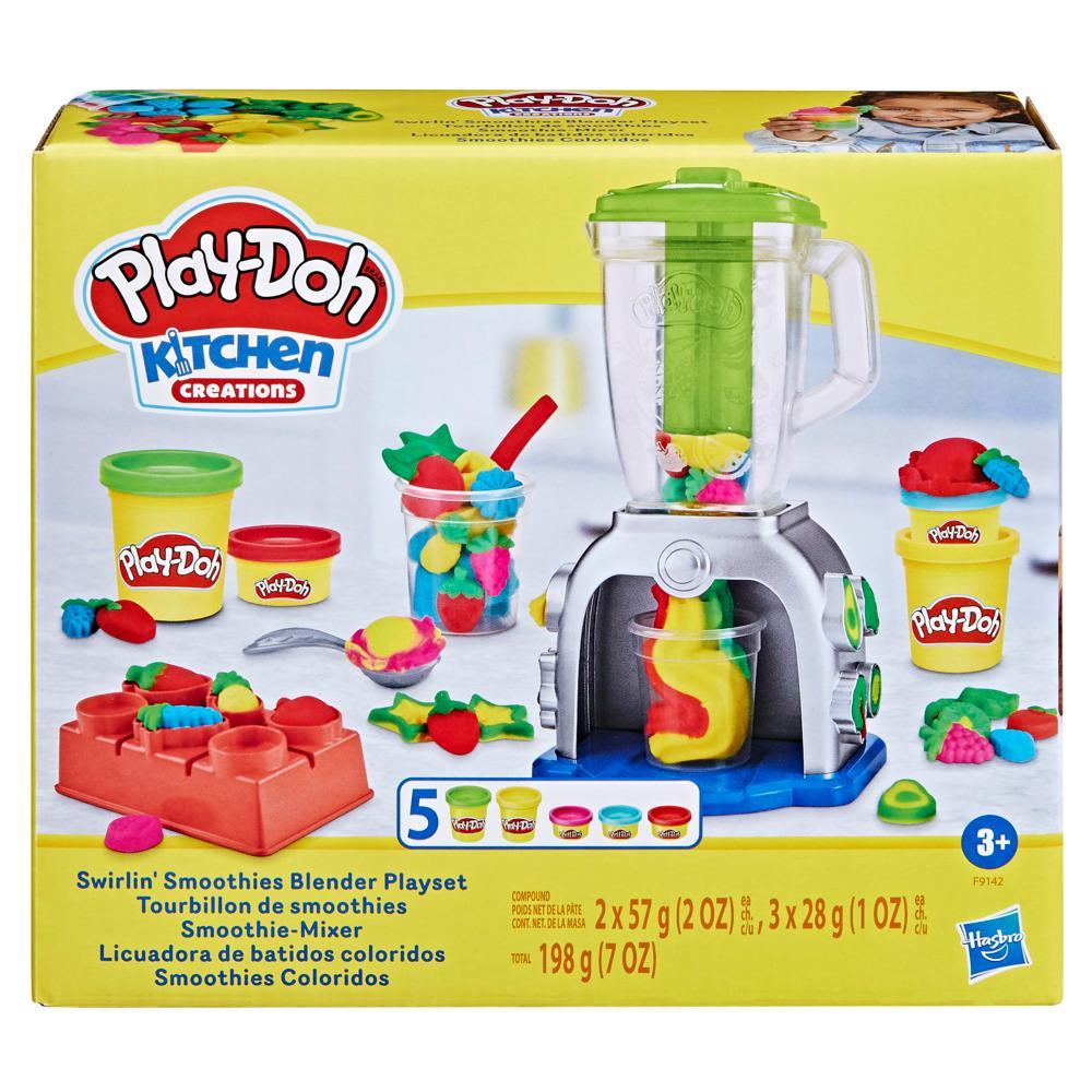 Play-Doh Swirlin Smoothies Toy Blender Playset Play Kitchen Toys for Kids Age 3 - Image 7