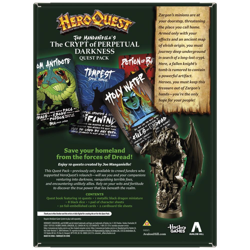 Avalon Hill HeroQuest Joe Manganiellos The Crypt of Perpetual Darkness Quest Pack Requires HeroQuest Game System - Image 2