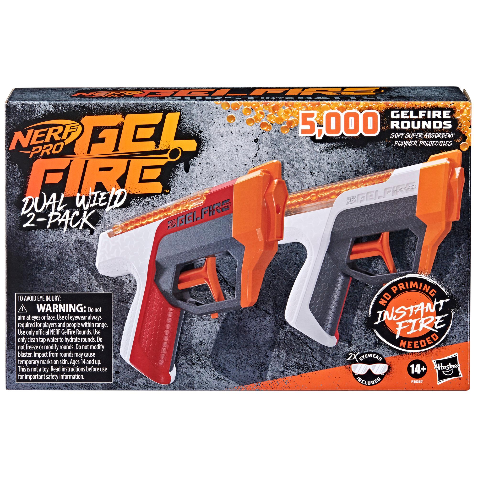 Nerf Pro Gelfire Dual Wield Pack 2 Blasters 5000 Gelfire Rounds 2x 100 Round Integrated Hoppers 2 Eyewear - Image 7
