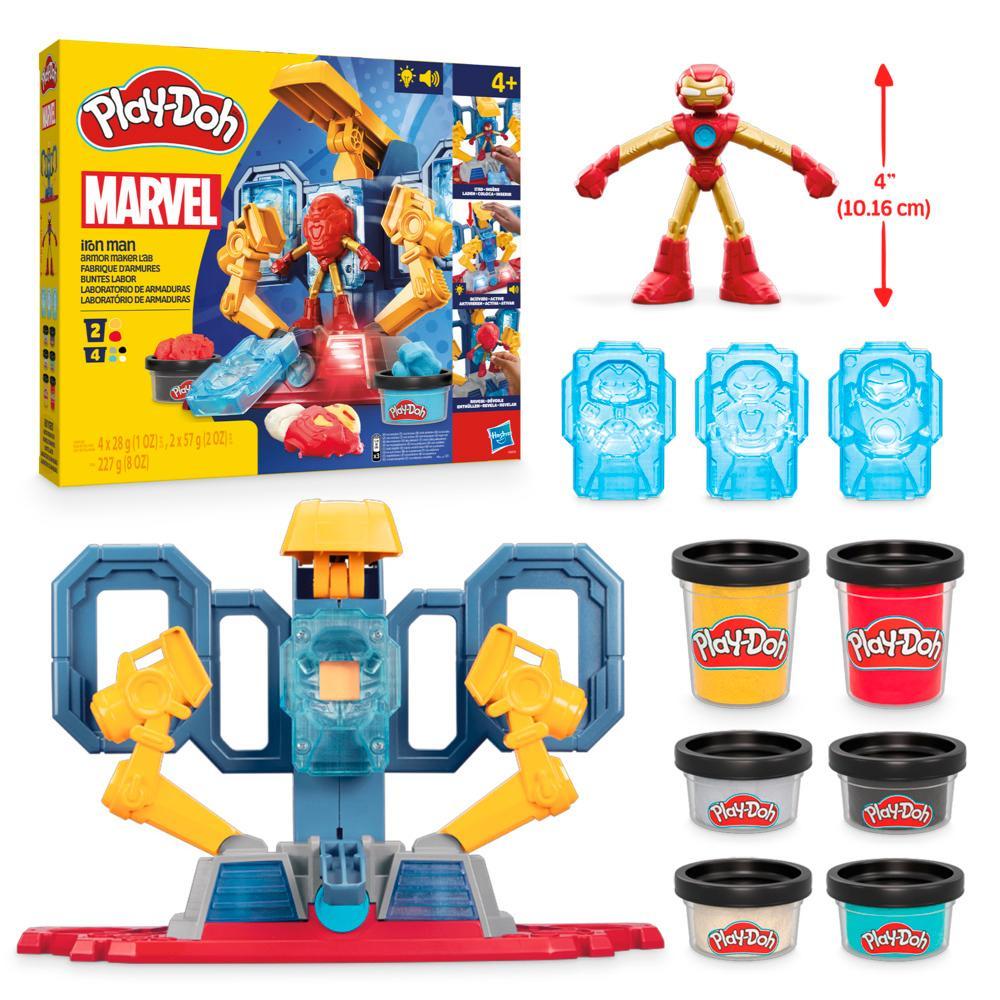 Play-Doh Marvel Iron Man Armor Maker Lab Playset with Iron Man Action Figure Ages 4 - Image 6