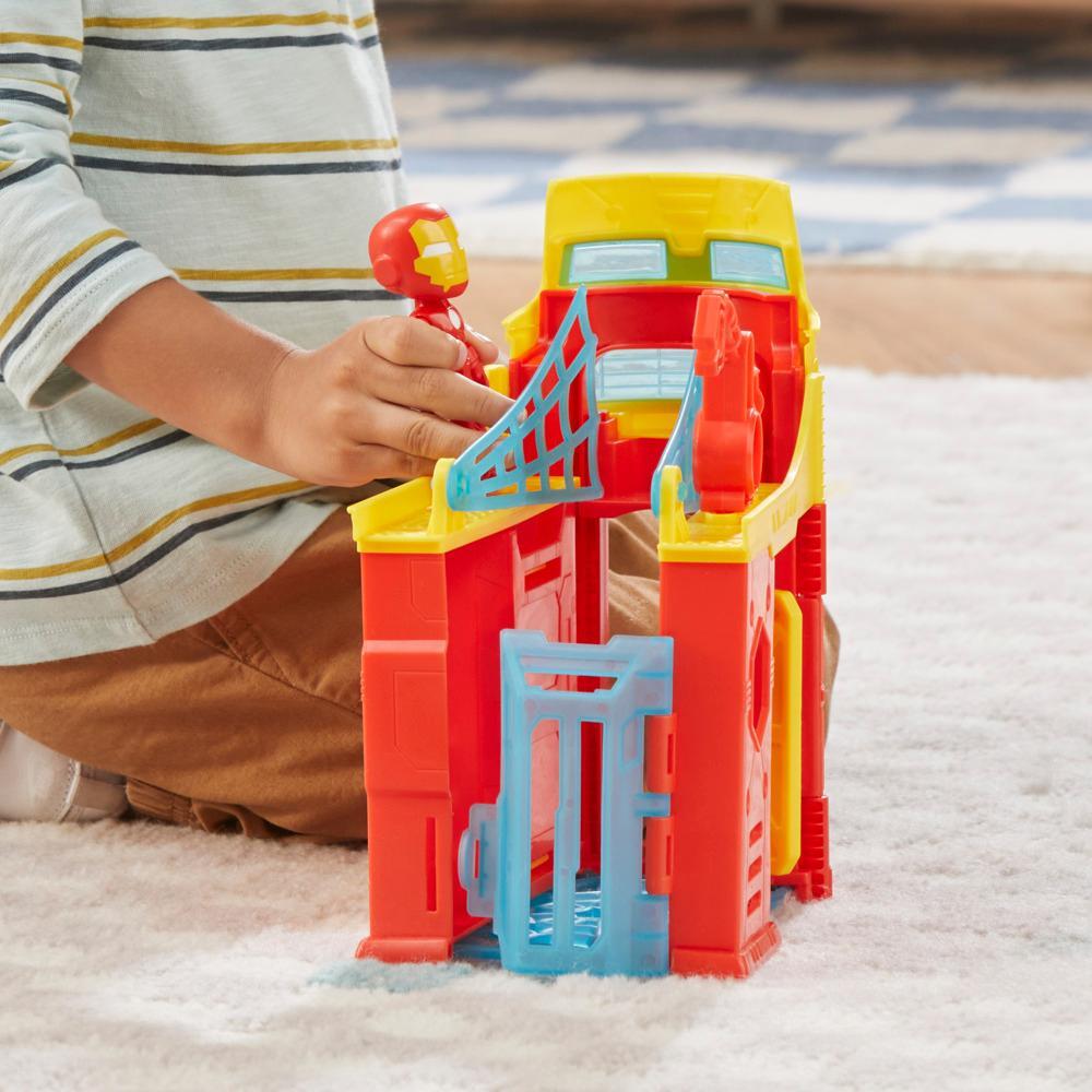 Marvel Spidey and His Amazing Friends Stark Tower Playset 4 Iron Man Figure Ages 3 - Image 5