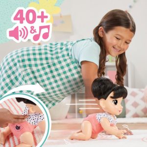 Baby Alive Crawl n Play Katie Kat Doll Black Hair Electronic Kids Toys for Girls  Boys 3