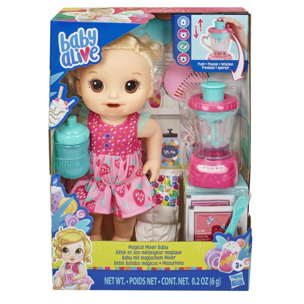 Baby Alive Magical Mixer Baby Doll Strawberry Shake Blender Accessories Drinks Wets Eats Toy for Kids Ages 3 and Up - Image 2