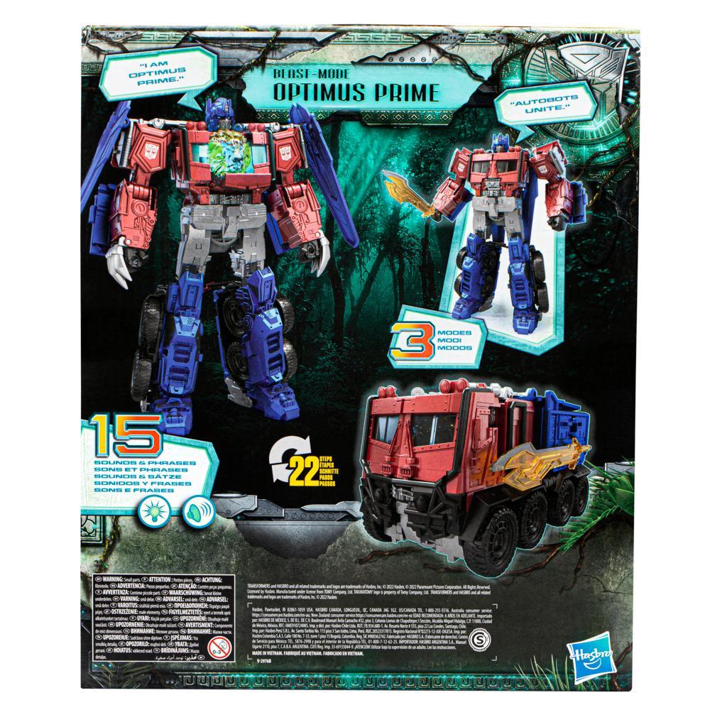 Transformers Toys Transformers Rise of the Beasts Movie Beast-Mode Optimus Prime Action Figure Ages 6 and up 10-inch - Image 8