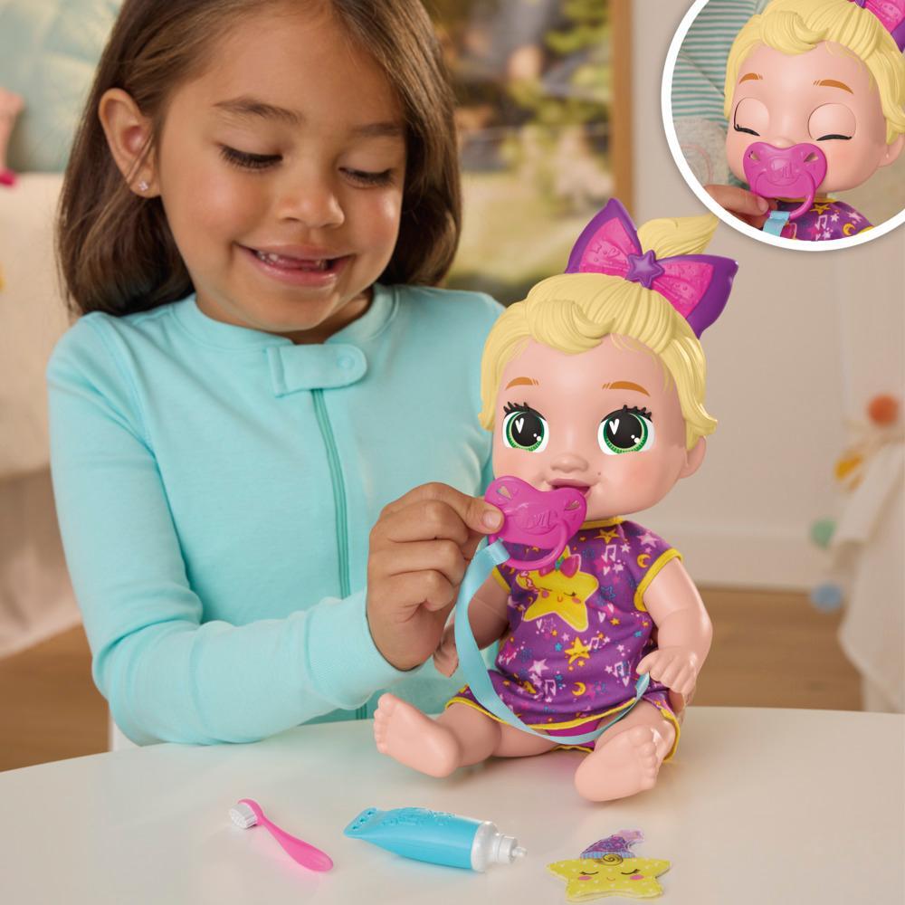Baby Alive Lil Dreamer LaLa GooGoo Blonde Hair Baby Doll Sleepover Toy for Girls Boys 3 - Image 2