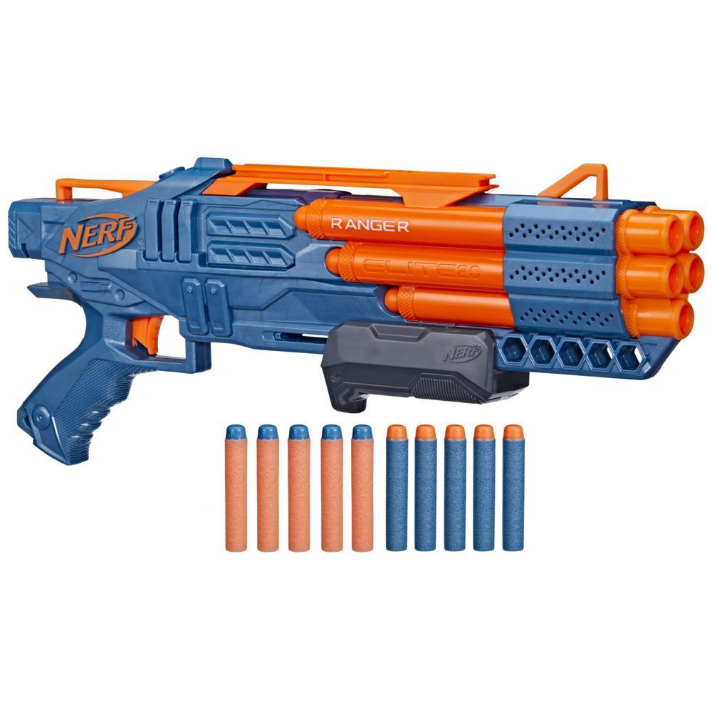 Nerf Elite 20 Ranger PD-5 Blaster 5- Barrel Blasting 10 Nerf Elite Darts Easy To Use Dart Storage Pump Action - Image 6
