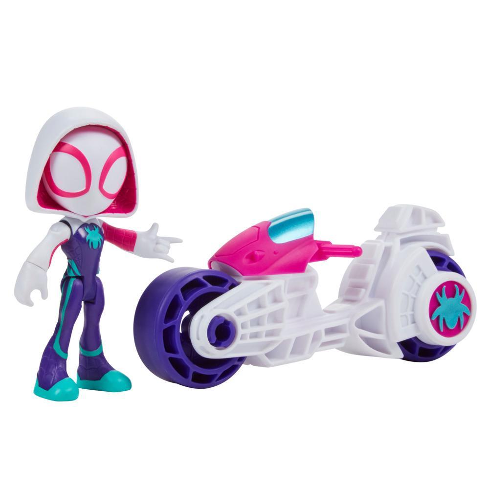 Marvel Spidey and His Amazing Friends Ghost-Spider Action Figure Toy Motorcycle Kids 3 and Up