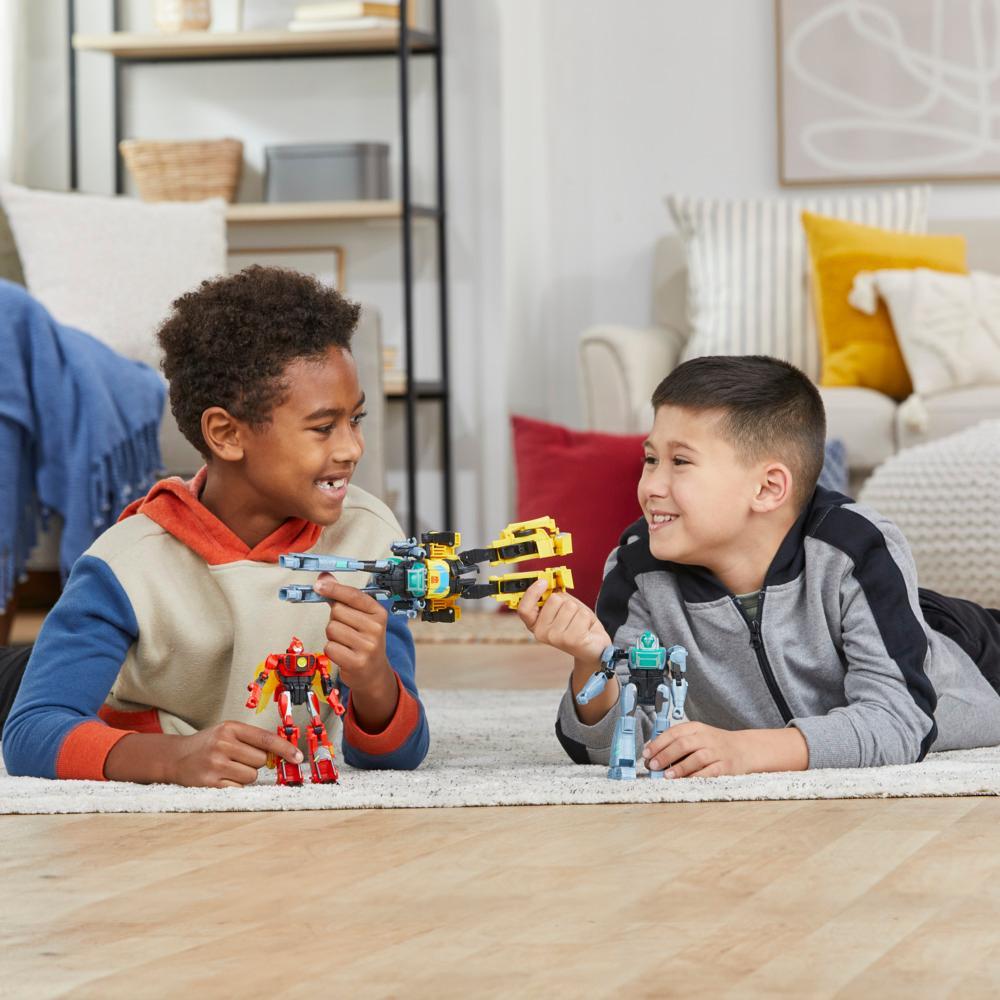 Transformers Toys EarthSpark Cyber-Combiner Bumblebee and Mo Malto Action Figures - Image 2