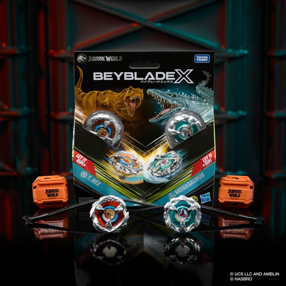 Beyblade X Jurassic World Collab T Rex vs Mosasaurus Multipack Set - Image 2
