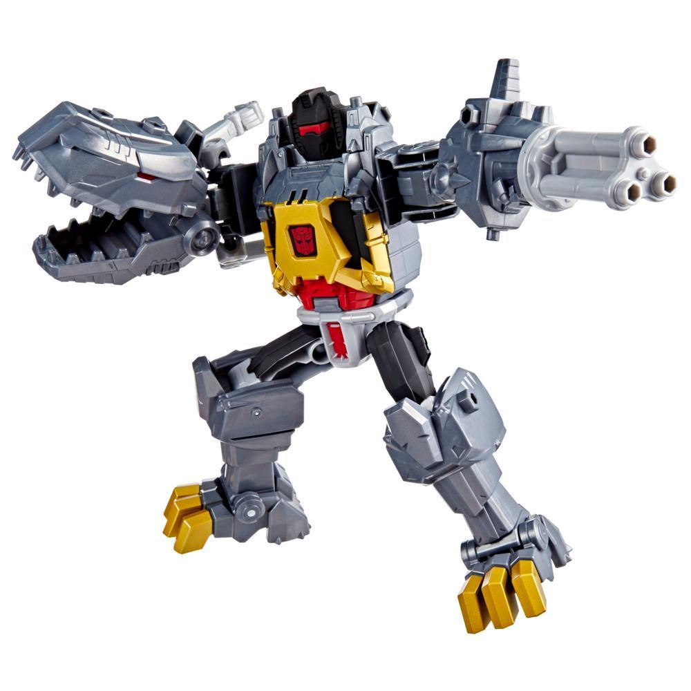 Transformers CYBERWORLD Grimlock Chomp Battle 9-Inch Action Figure Quick Change to Dino Mode Robot Toys for Boys and Girls 6 and Up - Image 6