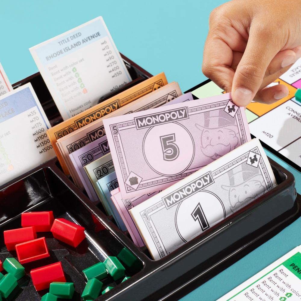 Monopoly Board Game Classic Game with Storage Tray and Larger Tokens Family Games 8 - Image 4