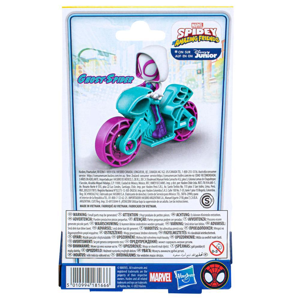 Marvel Spidey and His Amazing Friends Ghost-Spider Action Figure Toy Motorcycle Kids 3 and Up - Image 3