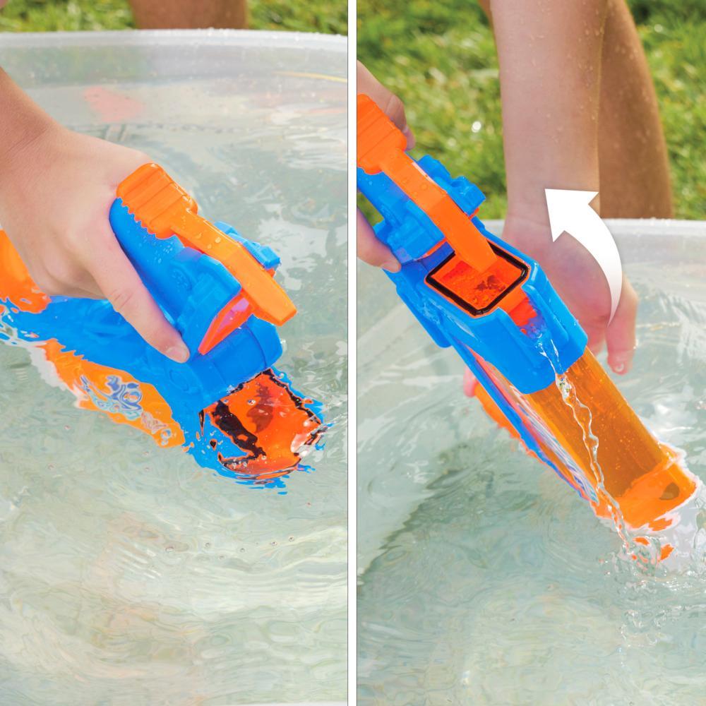 Nerf Super Soaker Flip Fill Water Blaster Fast Fill 30 Fluid Ounce Tank Water Toys