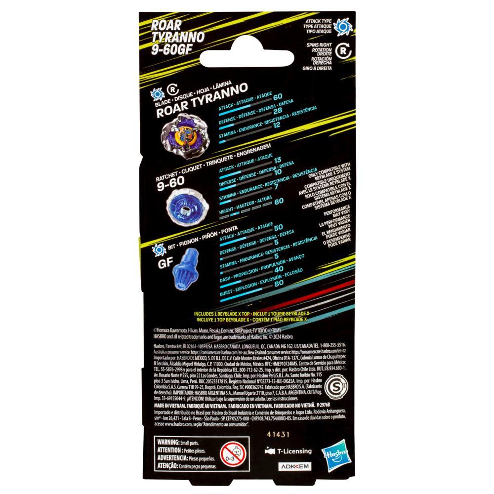 Beyblade X Roar Tyranno 9-60GF Top Booster Pack Set - Image 3