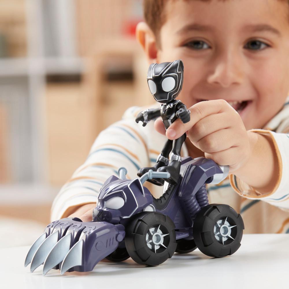 Marvel Spidey and His Amazing Friends Black Panther Panther Patroller Toy Set for Kids 3 - Image 2