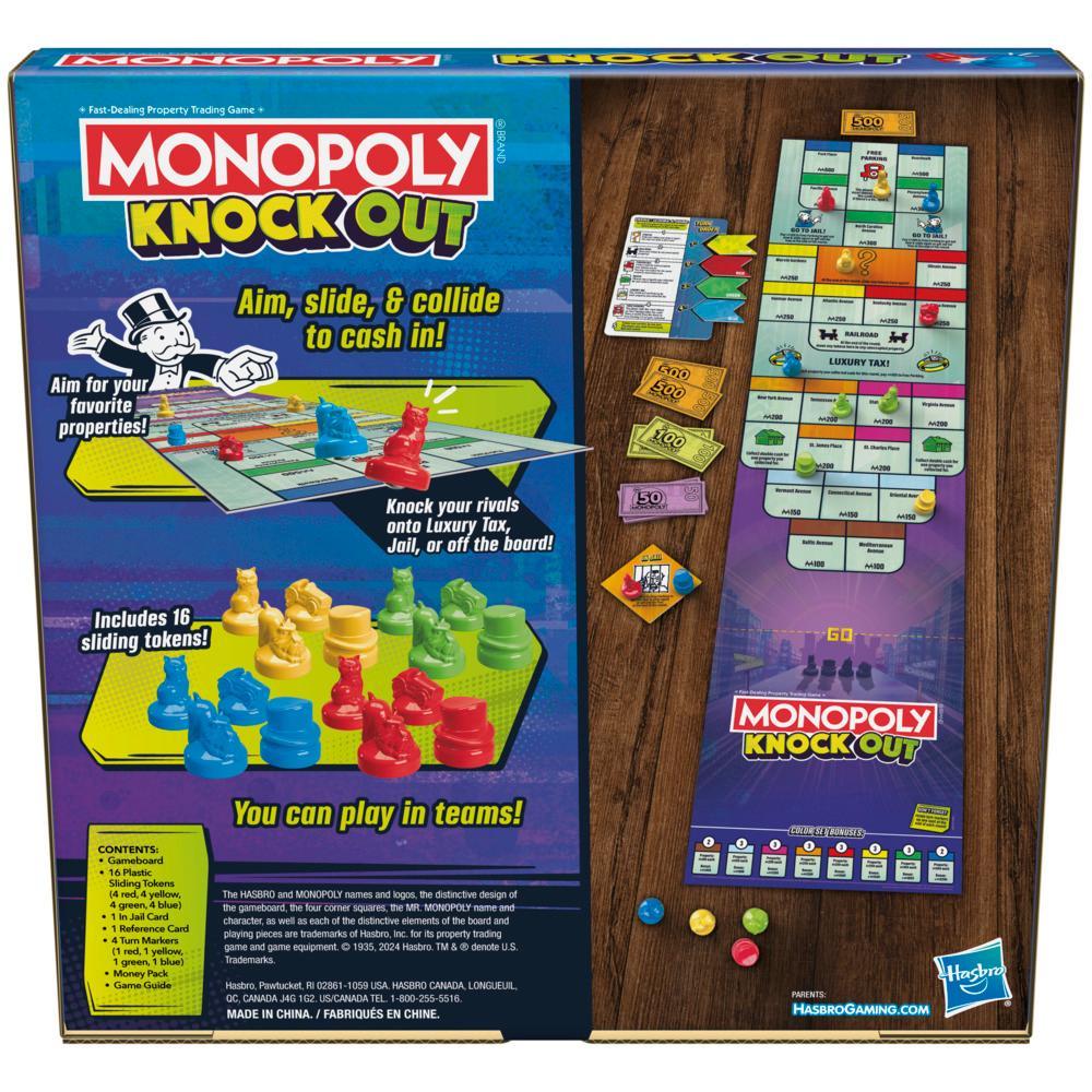 Monopoly Knockout Family Party Game Quick-Playing Board Games for Ages 8 2-8 Players 20 Mins - Image 3