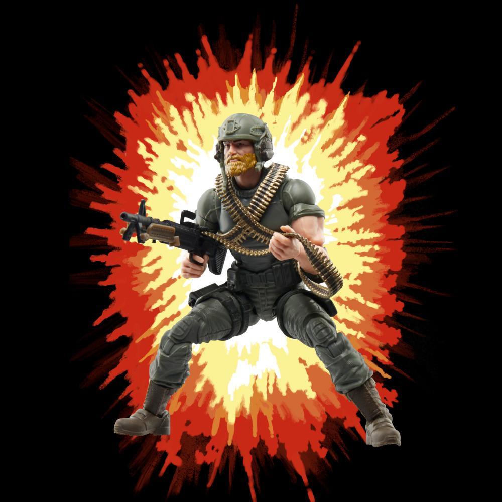 GI Joe Classified Series Retro Cardback Craig Rock N Roll McConnel Collectible 6 Inch Action Figure with 9 Accessories - Image 3