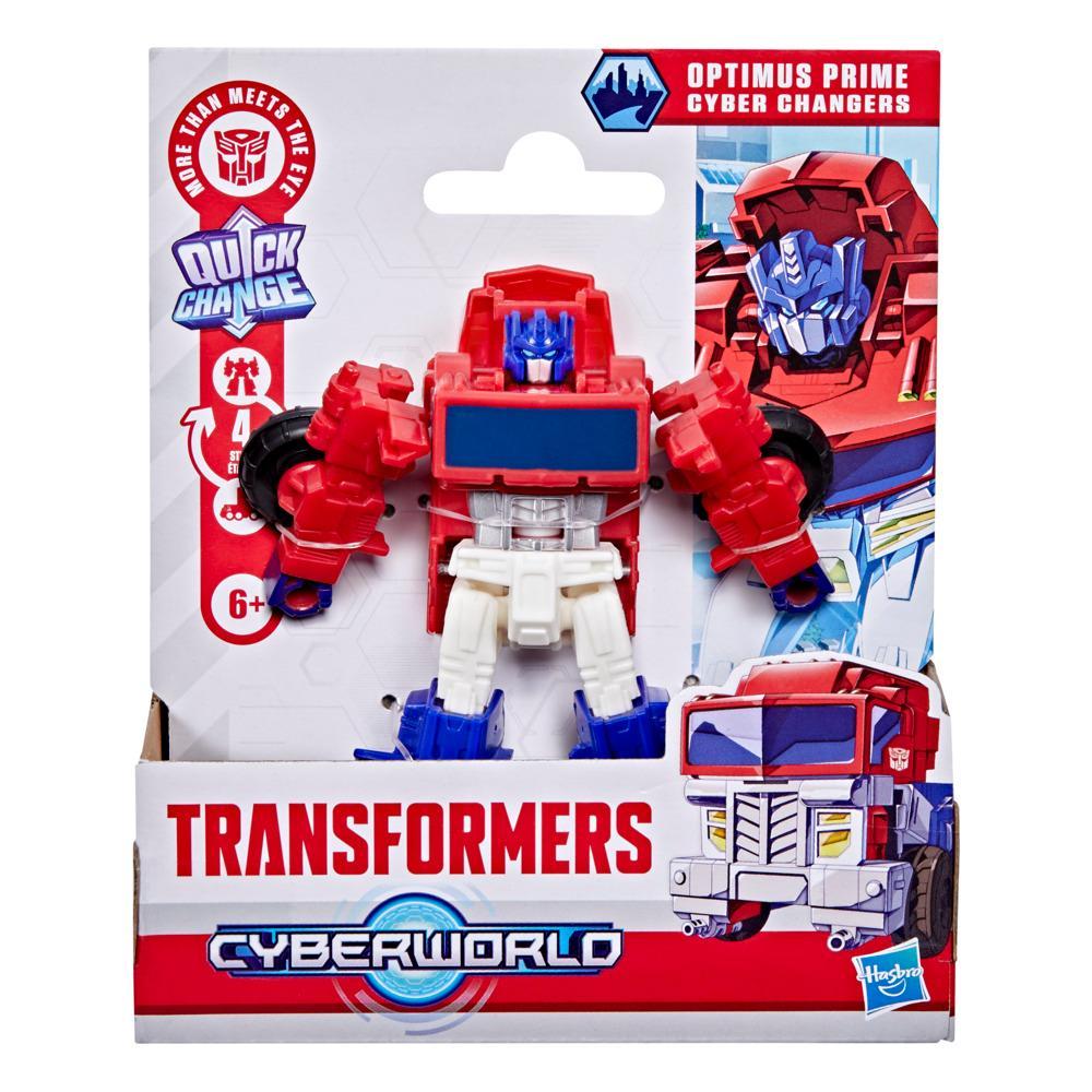 Transformers CYBERWORLD Cyber Changers Optimus Prime Action Figure - Image 7