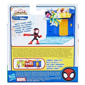 Marvel Spidey and His Amazing Friends City Blocks Miles Morales Spider-Man City Bank Kids Playset