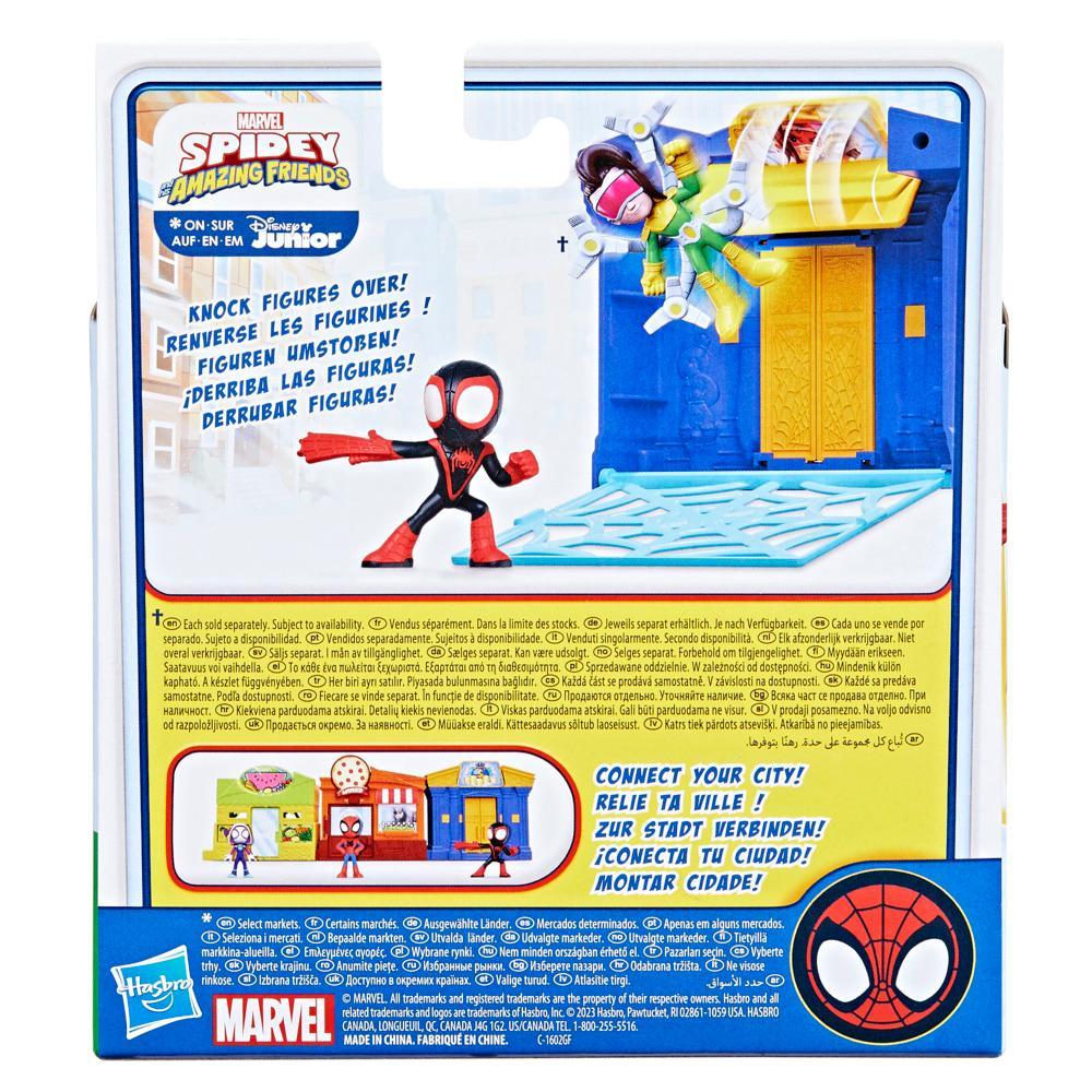 Marvel Spidey and His Amazing Friends City Blocks Miles Morales Spider-Man City Bank Kids Playset