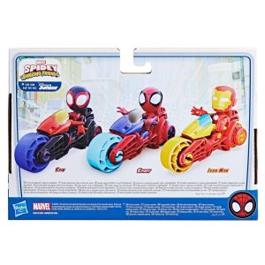 Marvel Spidey and His Amazing Friends Iron Man Action Figure  Toy Motorcycle Playset
