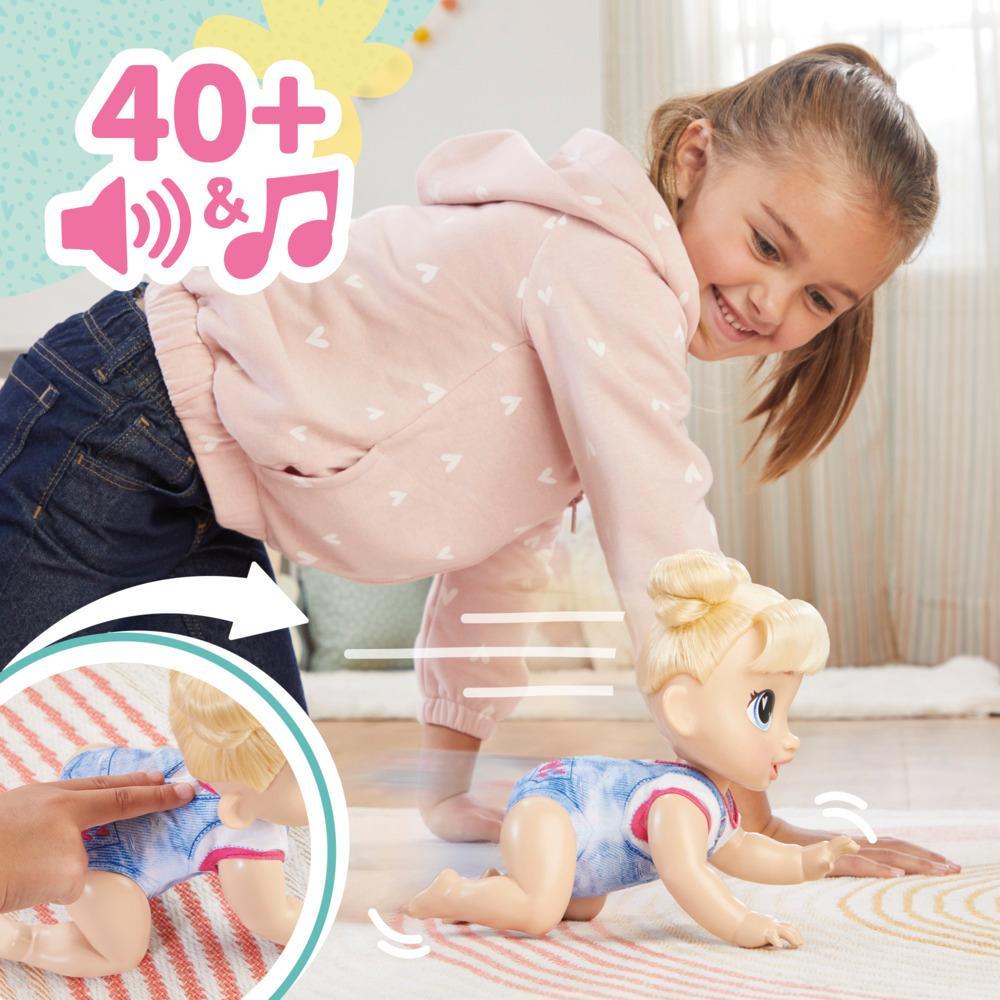 Baby Alive Crawl n Play Harper Hugs Doll Blonde Hair Electronic Kids Toys for Girls Boys 3 - Image 3
