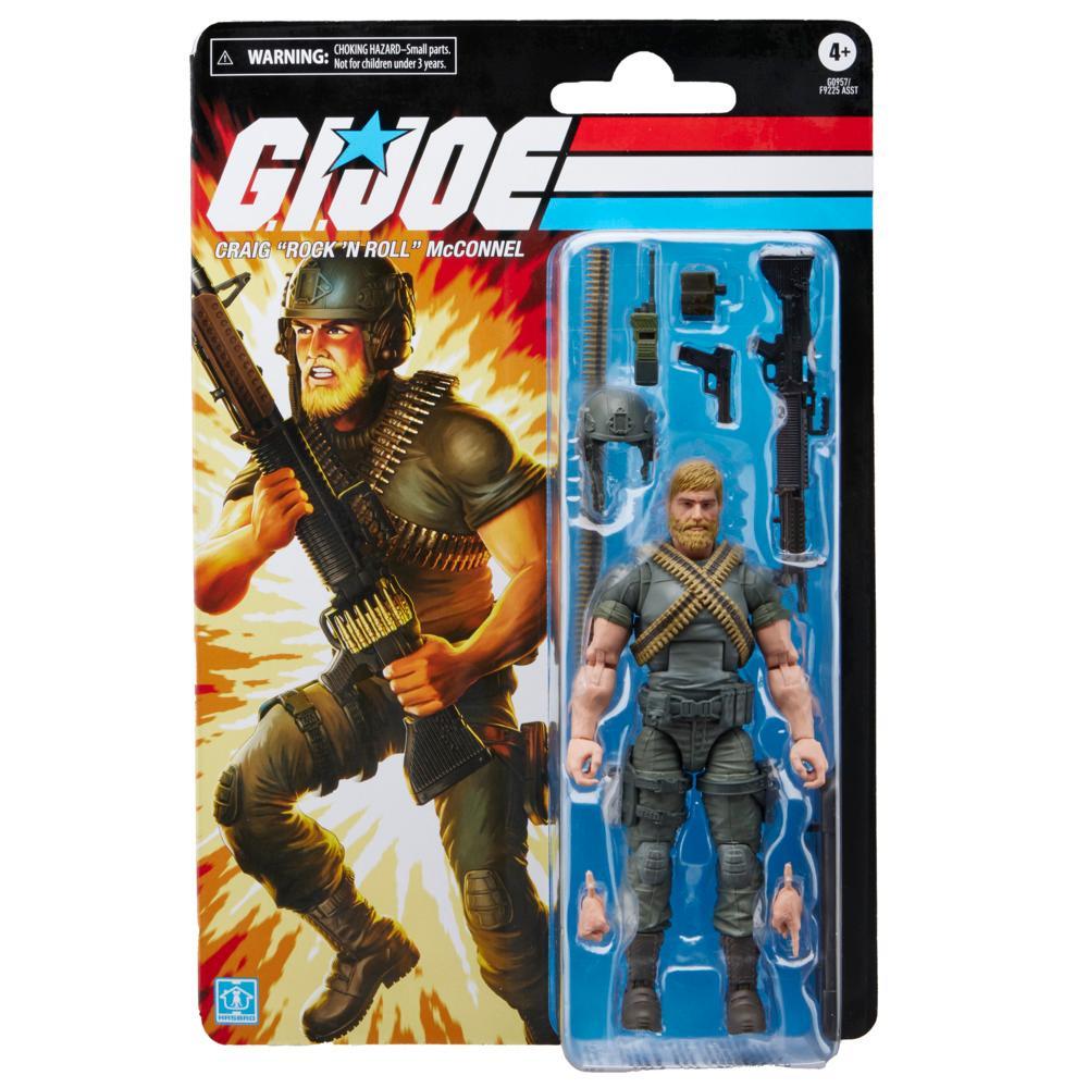 GI Joe Classified Series Retro Cardback Craig Rock N Roll McConnel Collectible 6 Inch Action Figure with 9 Accessories - Image 7